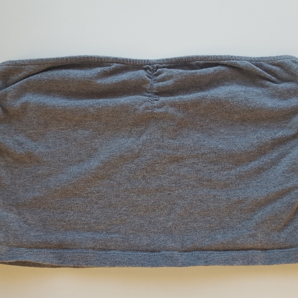 grey long bandeau tube top size medium